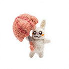 Felt Wool Bunny Rabbit Ornament with Pink Shell Cartoon Animal Christmas Hanging Decoration – view 2