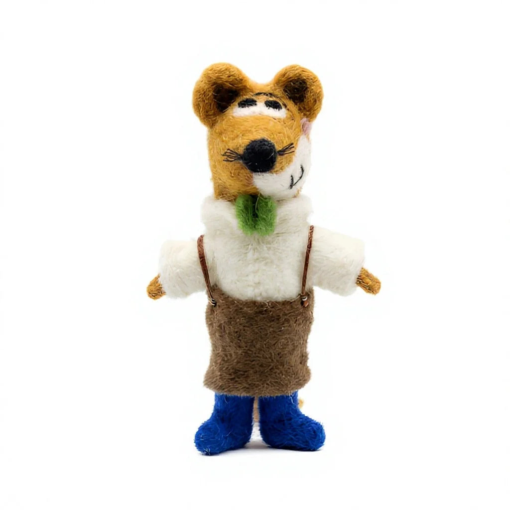 Felt Wool Mouse Ornament with Suspenders Cartoon Animal Christmas Decor – view 2