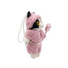 Felt Wool Cat Doll in Pink Hooded Sweater with Lollipop Cartoon Animal Decoration – view 3