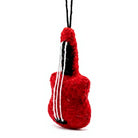 Felt Wool Red Guitar Christmas Ornament Wall Hanging Indoor Decoration – view 3