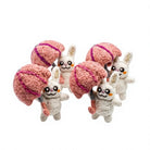 Felt Wool Bunny Rabbit Ornament with Pink Shell Cartoon Animal Christmas Hanging Decoration – handmade by Best Himalaya