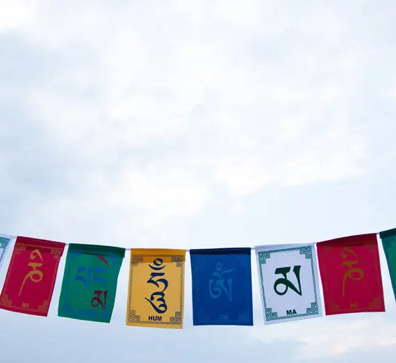 Single String om mani Tibetan Prayer Flag Handmade in Nepal - Best HimalayaBest Himalaya