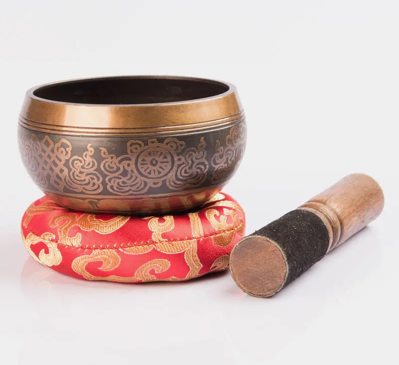 Special Etching Carving Antique Tibetan Singing Bowl for Sound Therapy - Best HimalayaBest Himalaya