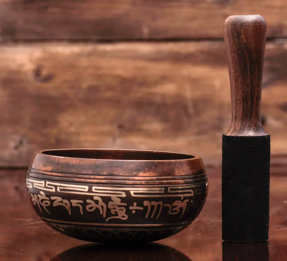 Special Etching Tibetan Handmade Singing Bowl - Best HimalayaBest Himalaya