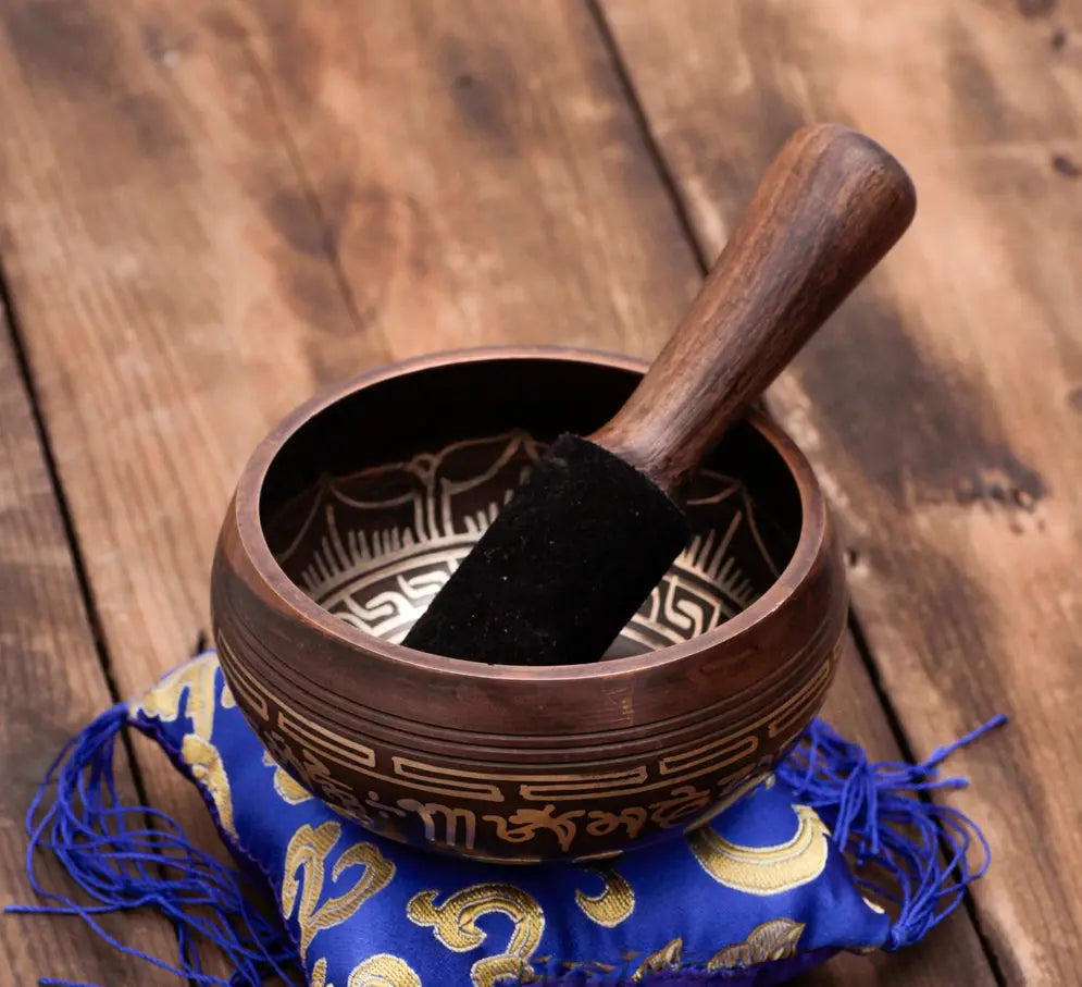 Special Etching Tibetan Handmade Singing Bowl - Best HimalayaBest Himalaya