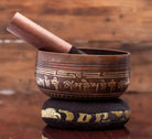 Tibetan Buddhist Antique Round Cushion Style Singing Bowl - Best HimalayaBest Himalaya