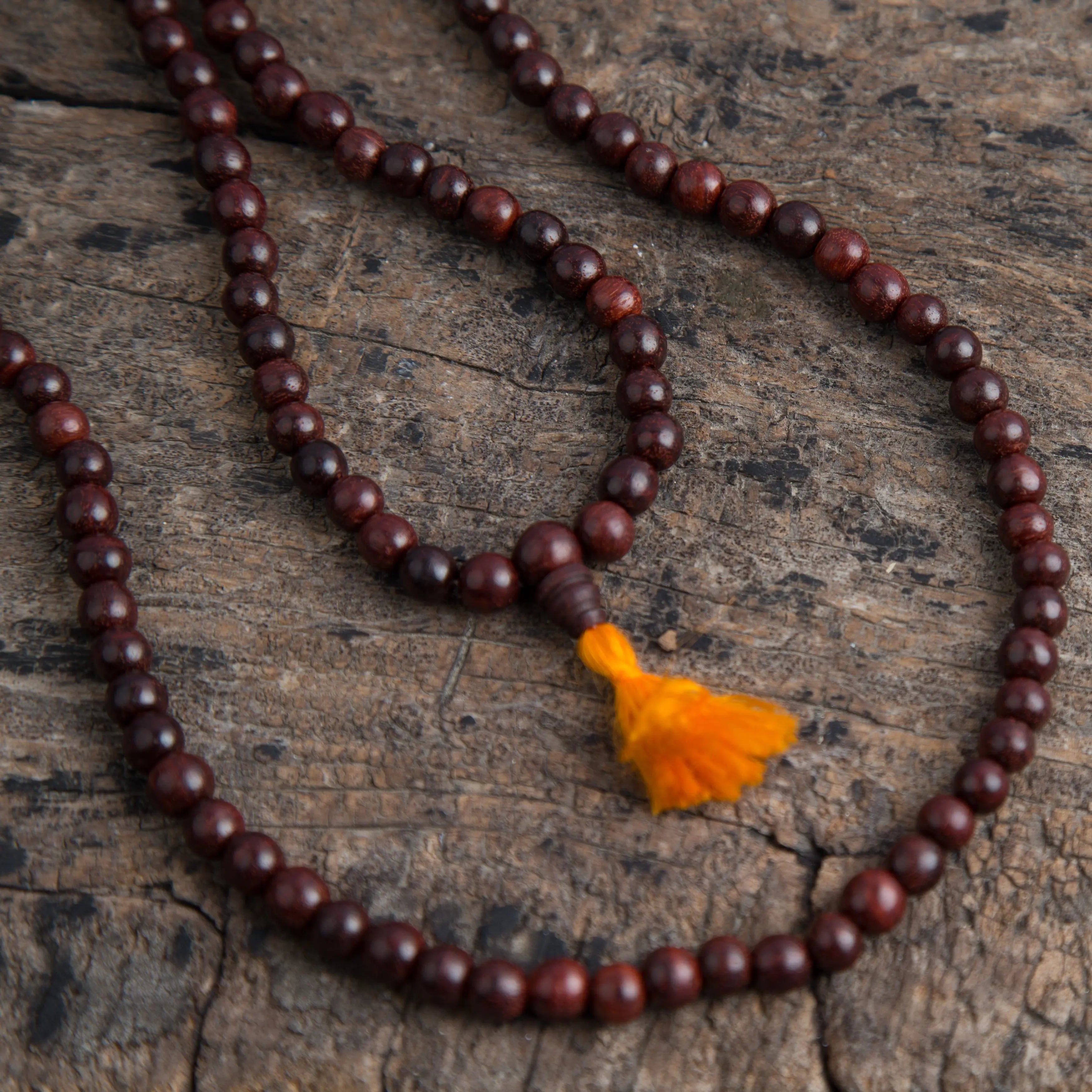 Tibetan Buddhist Rose Wood Prayer Mala Beads - Best HimalayaBest Himalaya