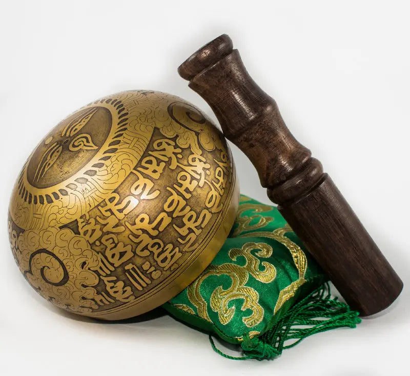 Tibetan Handmade Mantra Etching and Carving Singing Bowl for Meditation - Best HimalayaBest Himalaya