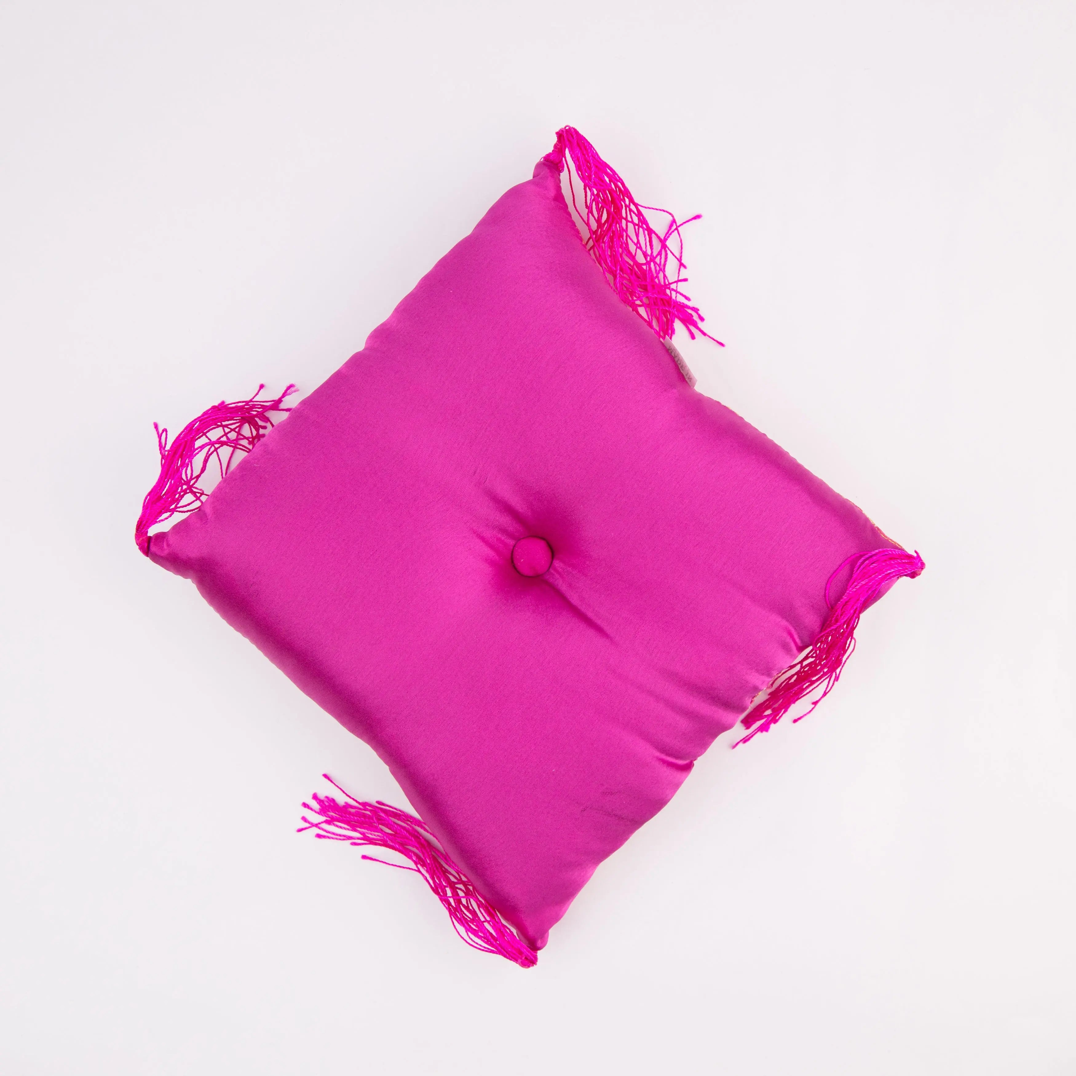 Tibetan Handmade Pink Square Cushion - Best HimalayaBest Himalaya