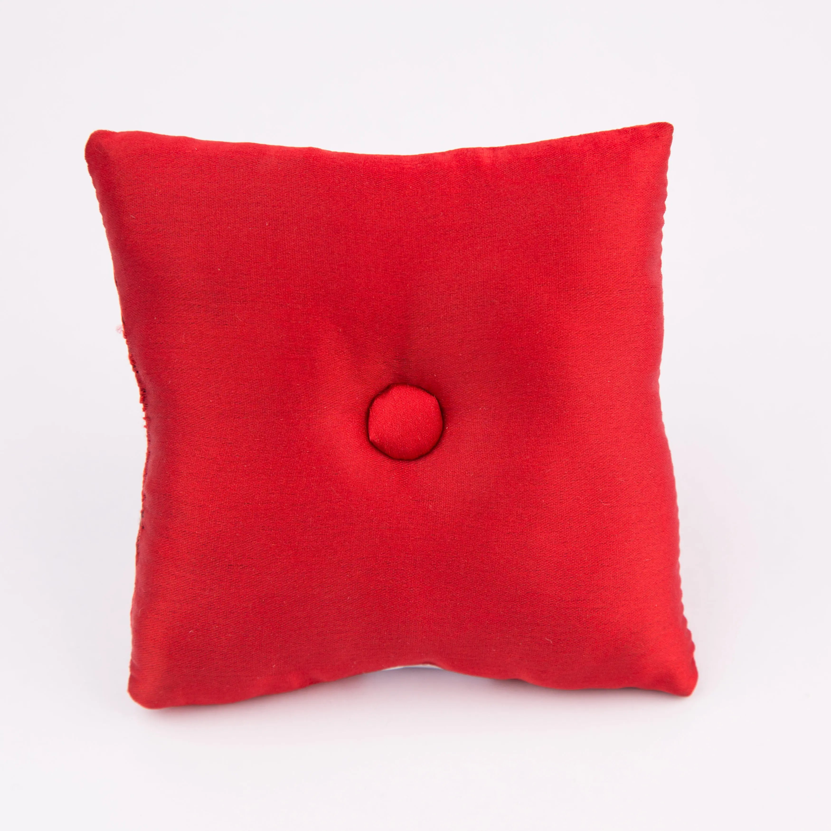 Tibetan Handmade Red Square Cushion - Best HimalayaBest Himalaya