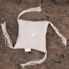 Tibetan Handmade Silk Square White Cushion - Best HimalayaBest Himalaya