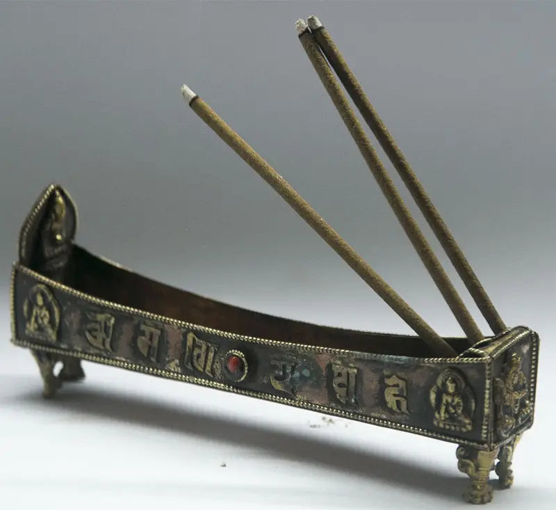Tibetan Lucky symbol crafted incense burner - Best HimalayaBest Himalaya