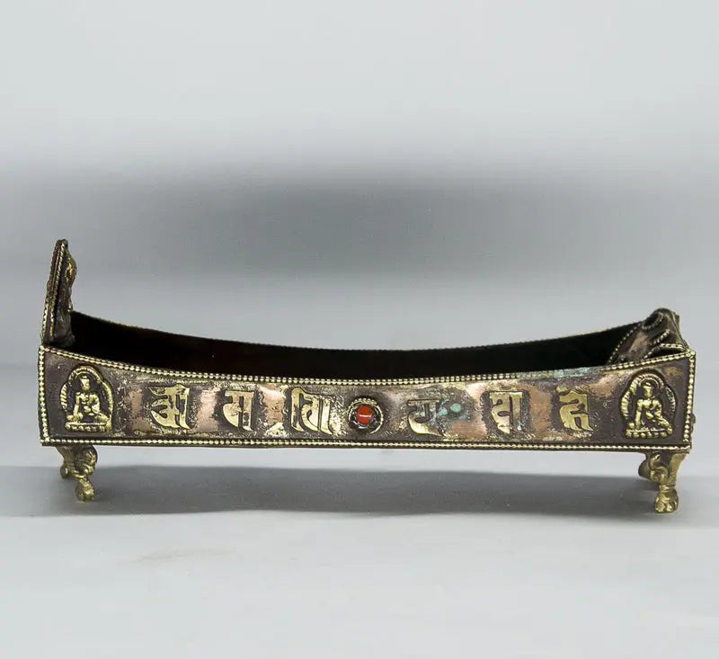 Tibetan Lucky symbol crafted incense burner - Best HimalayaBest Himalaya