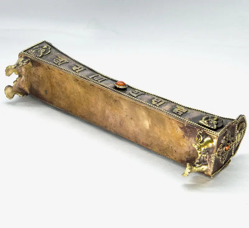 Tibetan Lucky symbol crafted incense burner - Best HimalayaBest Himalaya