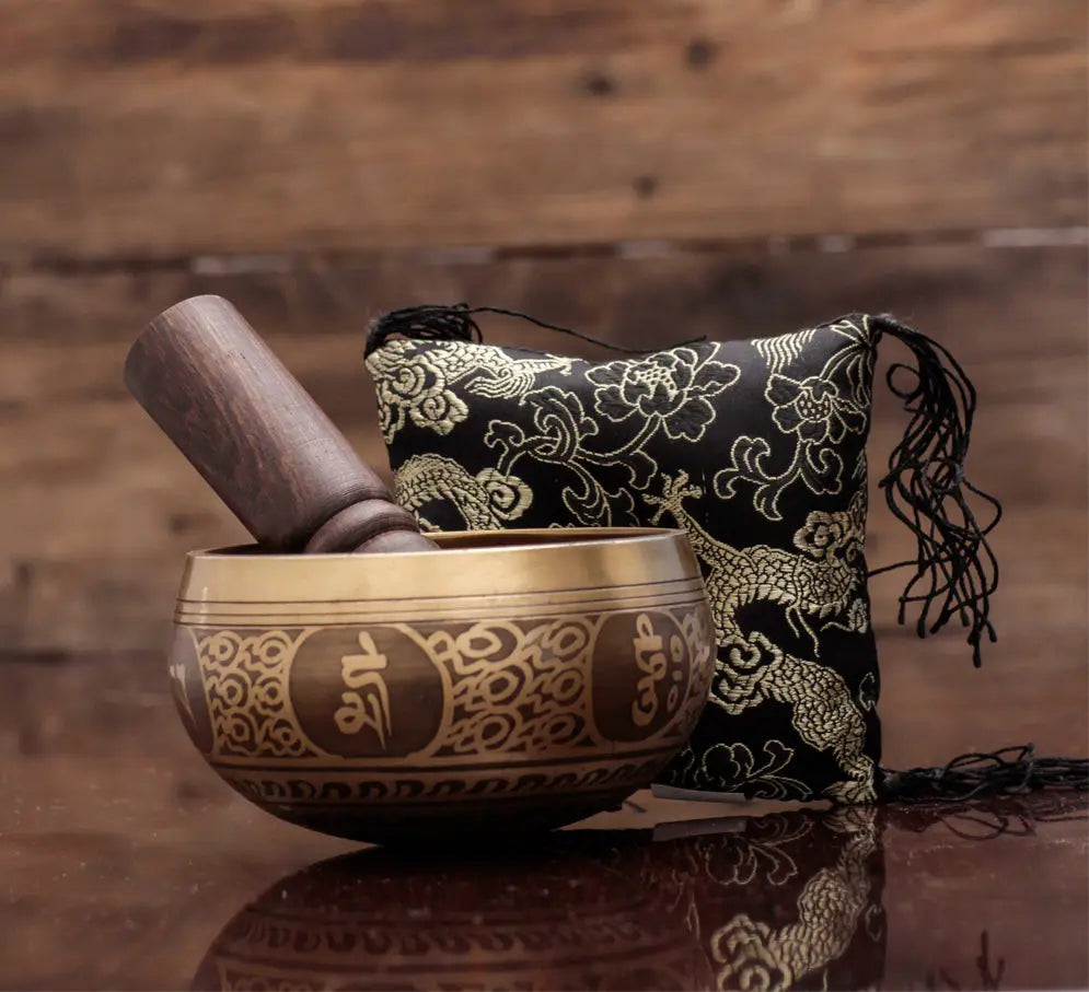 Tibetan Mantras Etched Singing Bowl - Best HimalayaBest Himalaya