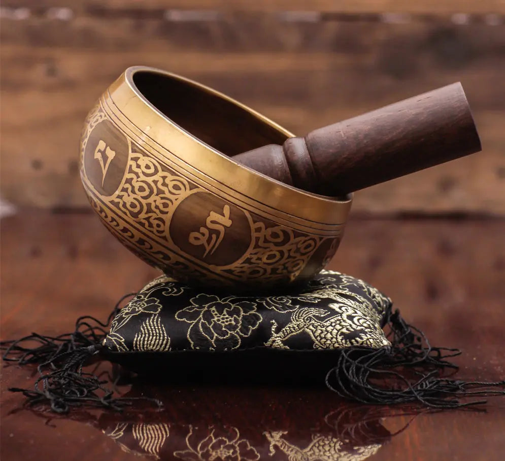 Tibetan Mantras Etched Singing Bowl - Best HimalayaBest Himalaya