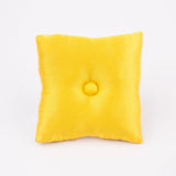 Tibetan Singing Bowl Yellow Square Pillow