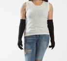 Warm Hand Knitted Long Black Gloves - Best HimalayaBest Himalaya