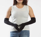 Warm Hand Knitted Long Black Gloves - Best HimalayaBest Himalaya