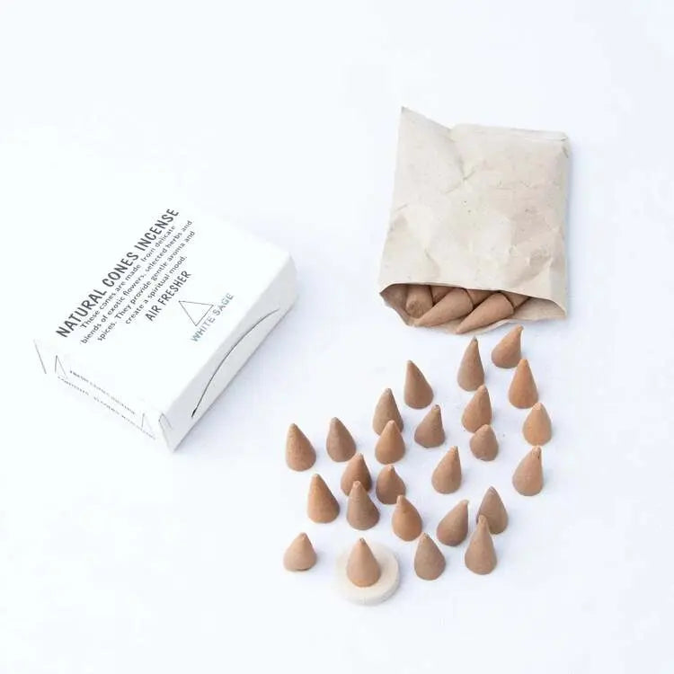 White Sage Scent Incense Cones Made From Flower Sage Best Himalaya