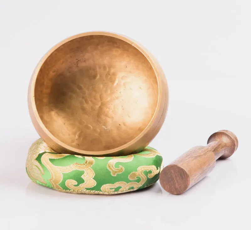 Wooden Mallet and Silk Pillow Tibetan Singing Bowl Set - Best Himalaya