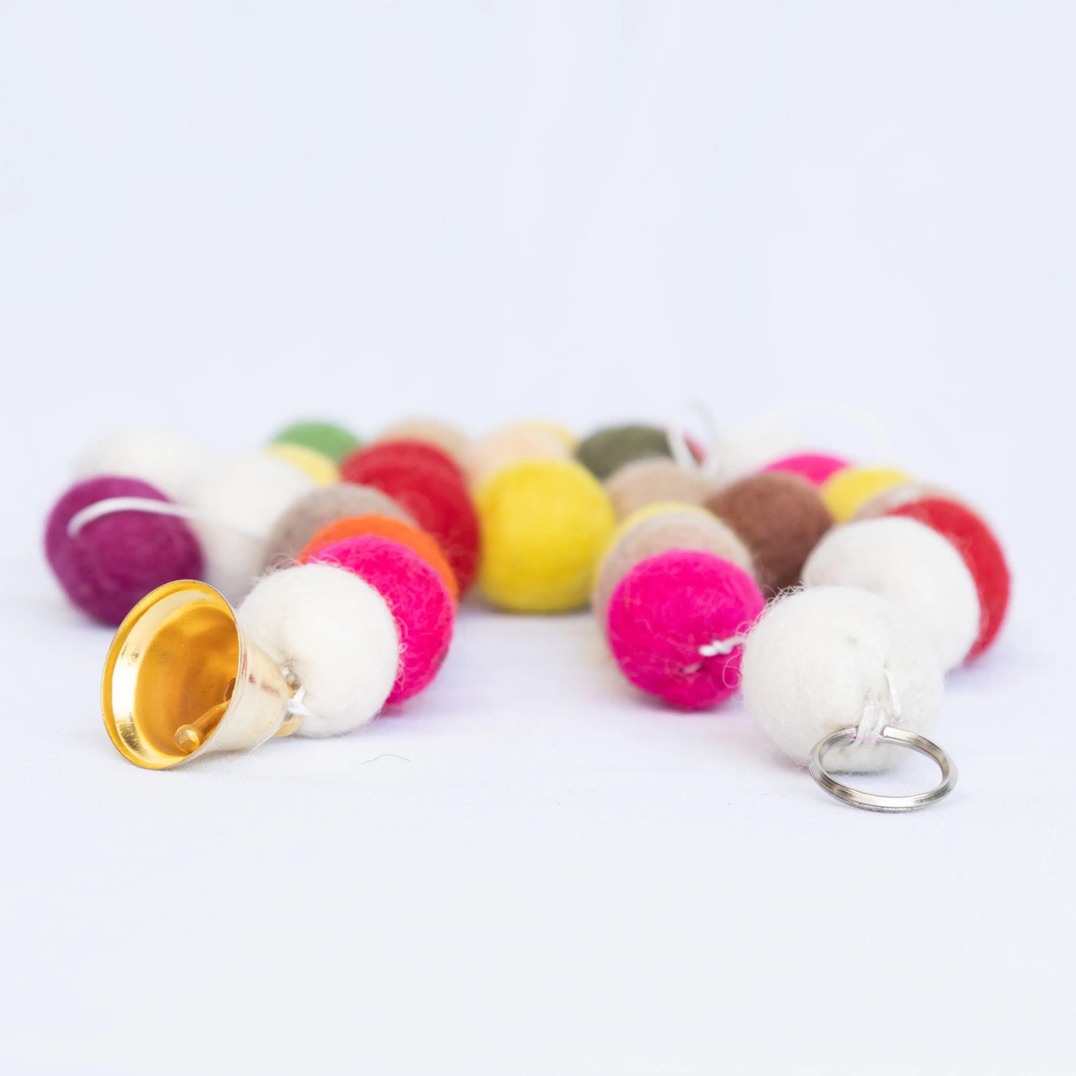 Wool Felt Ball Garland Handmade in Nepal Customizable and EcoFriendly - Best HimalayaBest Himalaya