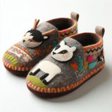 Different Pattern, Animal Face Carved Felt Shoes
