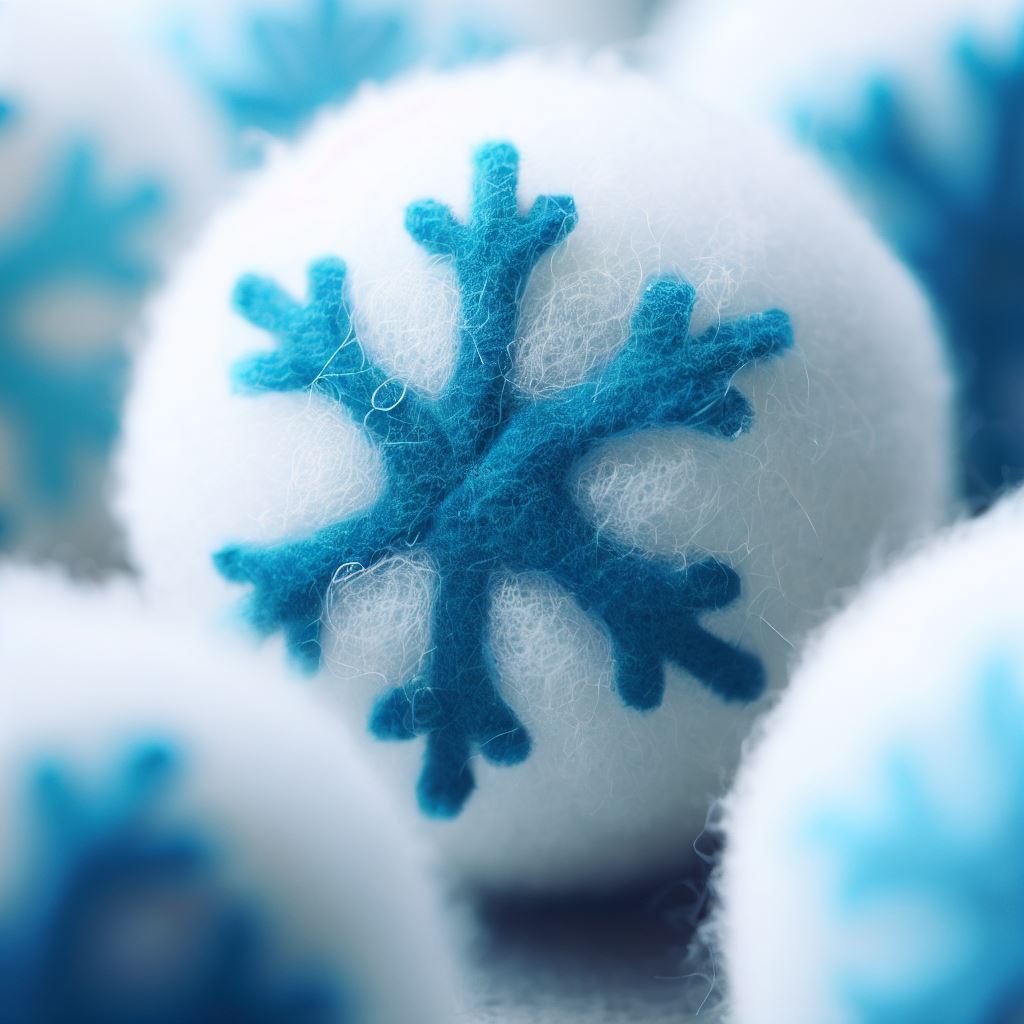 Whimsical Winter Decor Snowflake Wool Balls