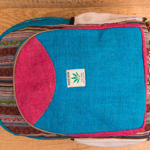 Blue Colored Hippie Style Back Pack