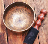 Antique Hand Hammered Healing Singing Bowl 13 cm