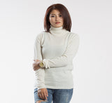 Full Sleeved Pure Pashmina Turtle Neck Top