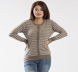 Warm Knitted Full Sleeved Pure Pashmina Cardigan