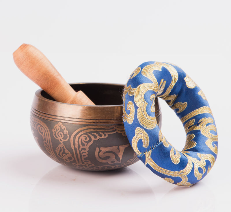 Discover the Melodic Bliss: Om Mani Brass Metal Singing Bowl