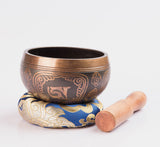 Tibetan Om Mani Brass Metal Singing Bowl for Sound Therapy and Meditation