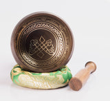 Tibetan Endless Knot Etched Mantra Singing Bowl