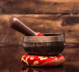 Ohm carving Etching Tibetan Handmade Singing Bowl