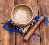 Etching & Carving Tibetan Singing Bowl Set for Meditation and Sound Healing