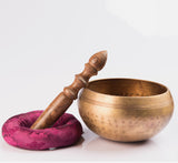 Tibetan Hand Hammered Singing Bowl for Meditation & Chakra Healing - Handmade in Nepal