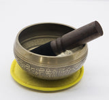 Tibetan Handmade Special Etching Bronze Singing Bowl for Sound Healing