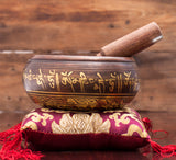 Affordable Meditation and Yoga Singing Bowl Set with Stick and Pillow - Top Value