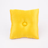 Tibetan Handmade Silk Square Singing Bowl Cushion Yellow