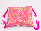 Tibetan Handmade Pink Square Cushion