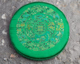 Tibetan Green Mandala Printed Singing Bowl Cushion