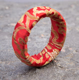 Tibetan Singing Bow Red Ring Cushion