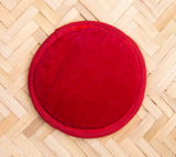 Ohm Knitted Red Singing Bowl Cushion