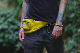 Natural Hand Knitted Yellow Hemp Waist Utility Bag