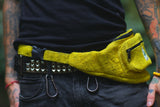 Natural Hand Knitted Yellow Hemp Waist Utility Bag