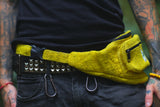 Natural Hand Knitted Yellow Fanny Bag