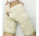 White Woolen Hand Gloves