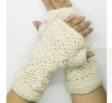 White Woolen Hand Gloves